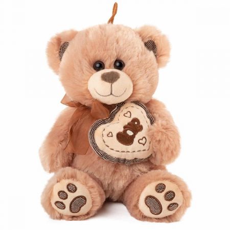 Мягкая игрушка Медведь с лентой и сердцем Love - коричневый  22 cm - 0.135 kg -  68127