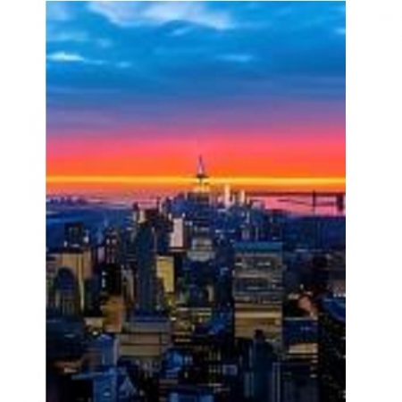 Алмазная мозаика Вечерний город (40*50) 71404