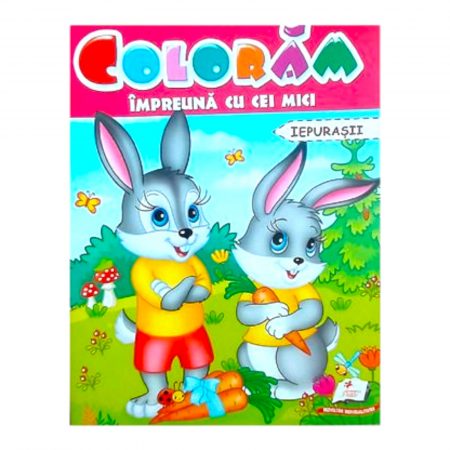 Раскраска А4 - Вместе с малышами - Зайчики 39431