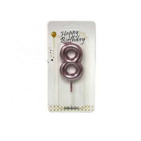 Набор розовых свечей цифра 8 (12 шт) – 58 383