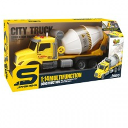 Желтая бетономешалка с трением, звуки и огни, 1:14 69665