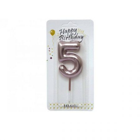 Розовая свеча цифра 5 – 50 114