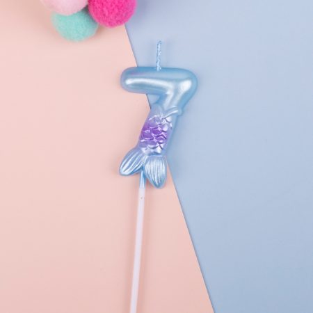 Набор свечей для торта Русалка цифра 6 (1 шт) – 50 921