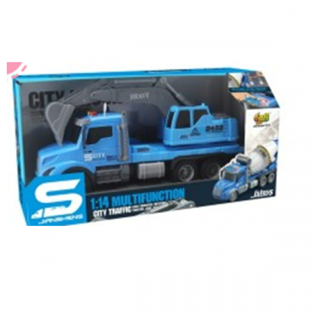 Синий экскаватор с трением, звуки и огни, 1:14 69668