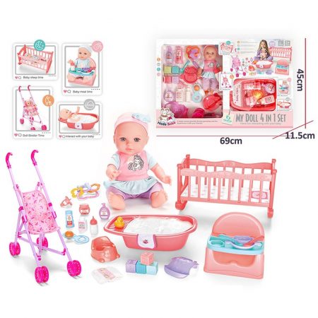 Кукла-пупс с аксессуарами и звуком 72443