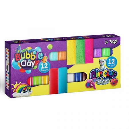 Набор для создания воздушной глины+пузырьковой глины 12 шт+12 шт. 35766