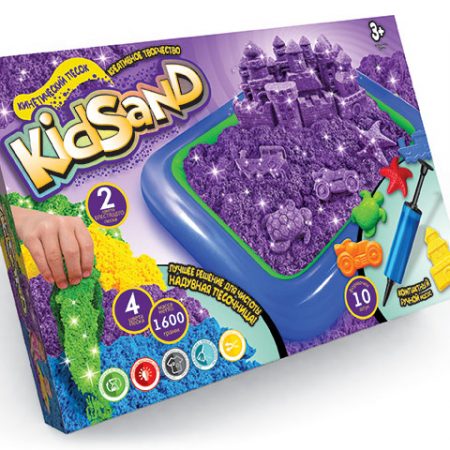 Кинетический песок ( KIDSAND ) 1600г коробка 4 цвета 19409