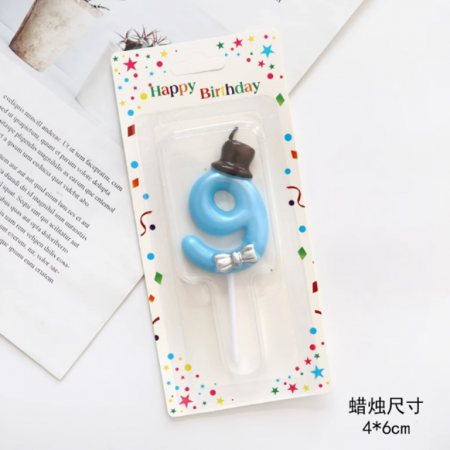 Синяя свеча цифра 7 – 55 267