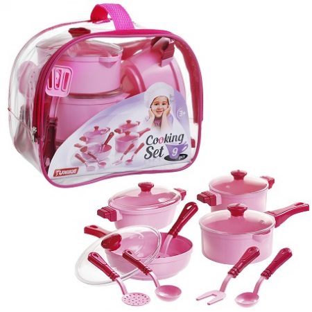 Набор посуды (9 шт) розовый – 43 935