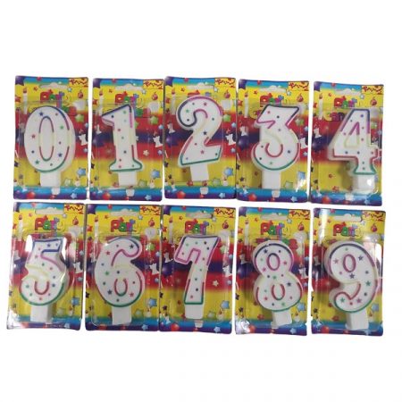 Набор свечей с цифрами 0-9 (12 шт) 42 230