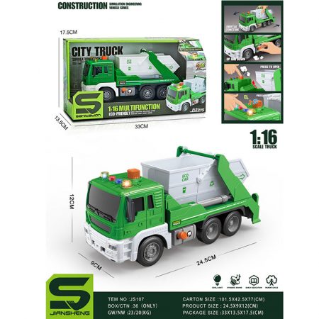 Мусоровоз со звуком и огнями (инструкция на румынском) 72093