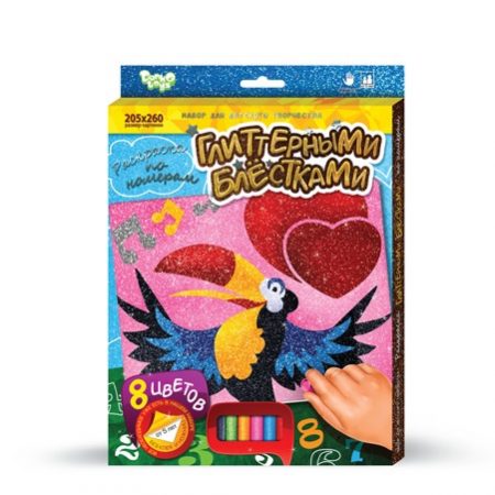 Набор для творчества (Раскраска с блестками) 15 162