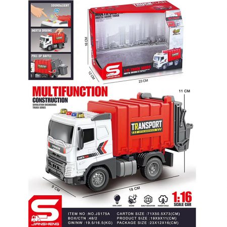 Мусоровоз со звуком и светом (инструкция на румынском) 72128