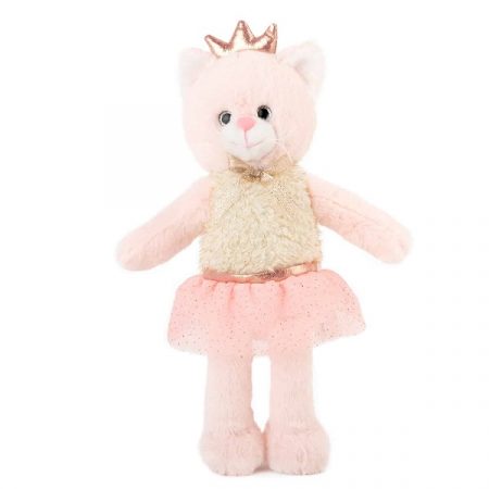 Мягкая игрушка Животные с платьем и короной с блестками Кошка  27 cm - 0.18 kg -  68066