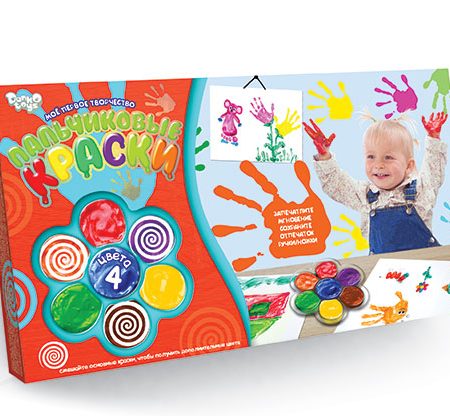 Краски для рисования пальцами (Мое первое творение) 4 цвета (12) 19371