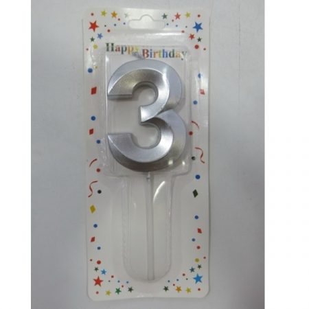 Серебряная свеча цифра 3 – 59 022