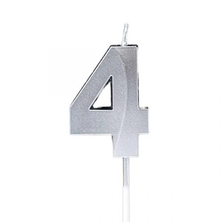 Серебряная свеча цифра 4 – 59 025