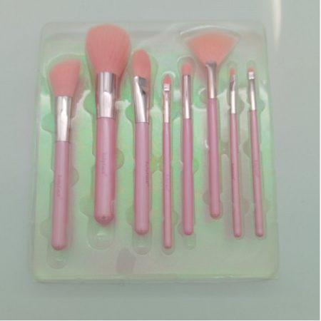 Набор кистей для макияжа пудрово-розового цвета, 8 шт. (01-3-8) 69444