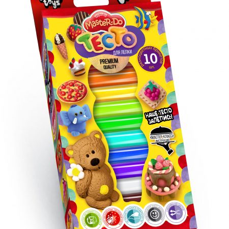 Набор для творчества (тесто для лепки) коробка 10 цветов, 400 г 19415