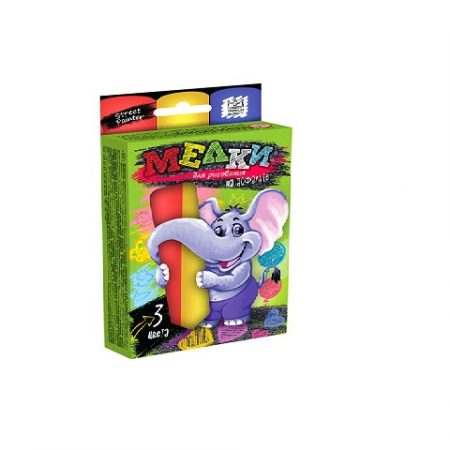 Мел для рисования на асфальте, MEGA 3 шт 22981