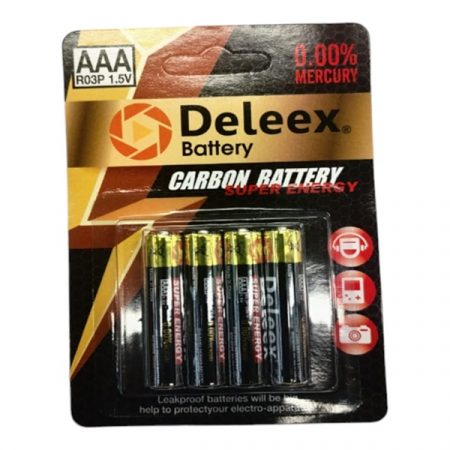 Набор 4 шт AAA угольных батареек 63242